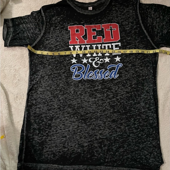 Red , white and blessed woman’s shirt size L . - Picture 7 of 8